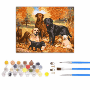 [50 by 40cm] Dog Family