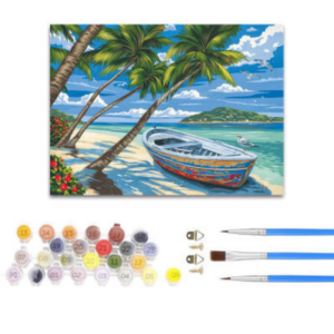 [50 by 40cm] Canoe at the Beach