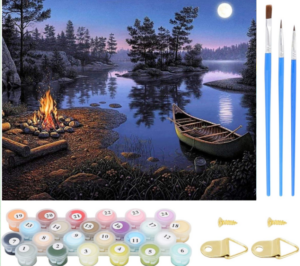 [50 by 40cm] Full moon at camp