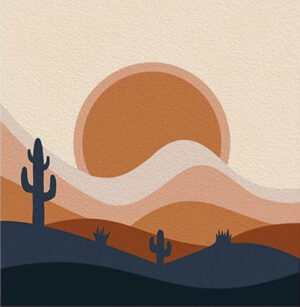 [20 by 20cm] Desert Sun Hues