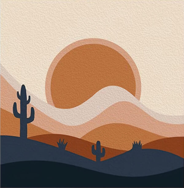 [20 by 20cm] Desert Sun Hues