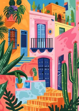 [40 by 50cm] Cactus Alley