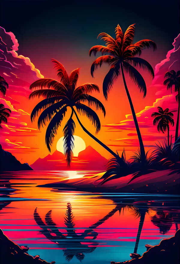 [40 by 50cm] Crimson Twilight
