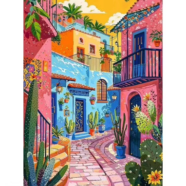 [40 by 50cm] Cactus Alley - Day