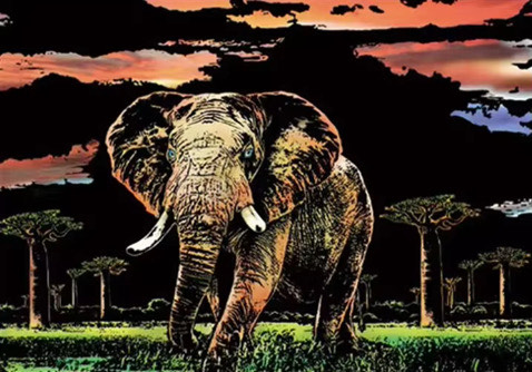 [40 by 30cm] Elephant